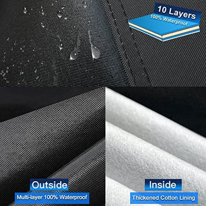 10 Layers SUV Car Cover Custom Fit for Toyota FJ Cruiser (Black Gray / Custom Fit for Toyota FJ Cruiser)