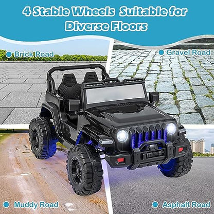 Kids Ride on Car Truck with 2.4G Remote Control (Jet Black)