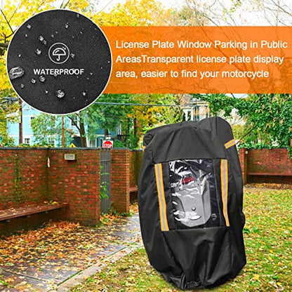 Comnova Motorcycle Cover 96 Inch (Premium - Black / 96 Inch)