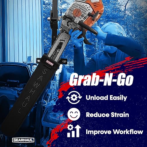 GearHaul SawHaul SnapLok Rotating Tractor Chainsaw Carrier (Rotating - Tractors / 28 Inch Scabbard / Black)