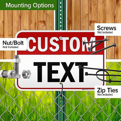 Custom Sign Custom Sign for Business (Header - Horizontal / 12x18 - Aluminum Reflective)