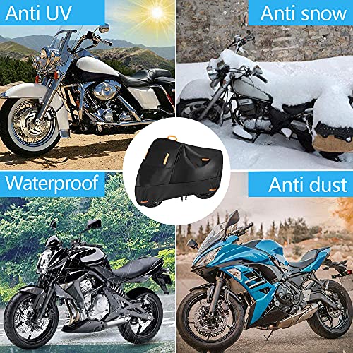 300D Heavy Duty Moped Cover Fits up to 72 inch Bike (Black / M (72" x 33" x 39"))