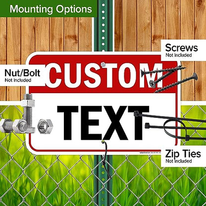 Custom Sign Custom Sign for Business (Header - Horizontal / 12x18 - Aluminum)