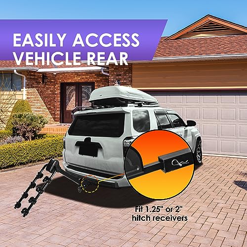 Hitch Mounted 4 (160 lbs 4-Bike Rack Over Arm Style)