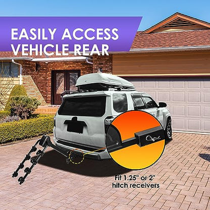 Hitch Mounted 4 (160 lbs 4-Bike Rack Over Arm Style)