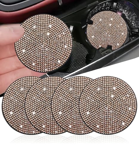 4pcs Bling Car Cup Holder Coaster (Champagne / 4pcs)