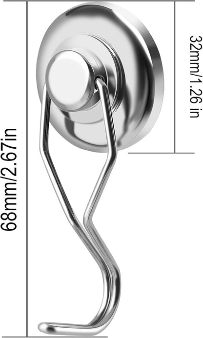 Magnetic Hooks (Silver / 1.26in-curvel)