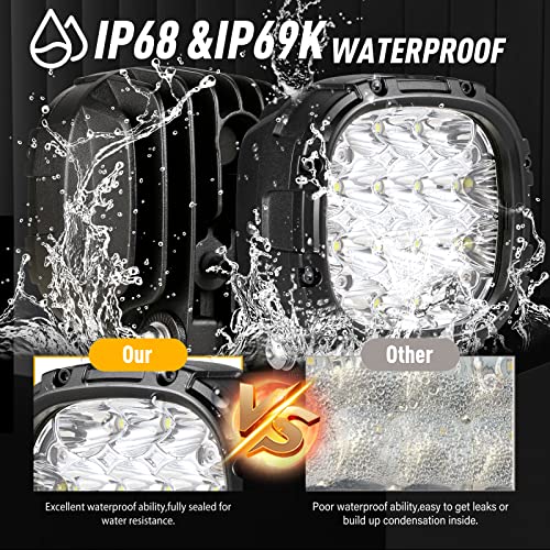 4 Inch 160W Round LED Offroad Lights Driving Spotlights Fog Light (White)