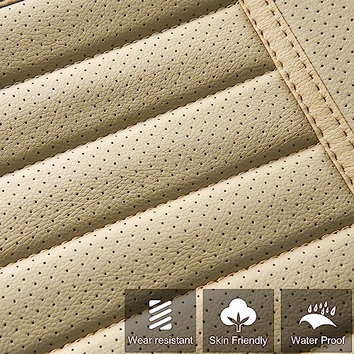 2pc Car Seat Covers (Beige / 2x Front Seat Covers)