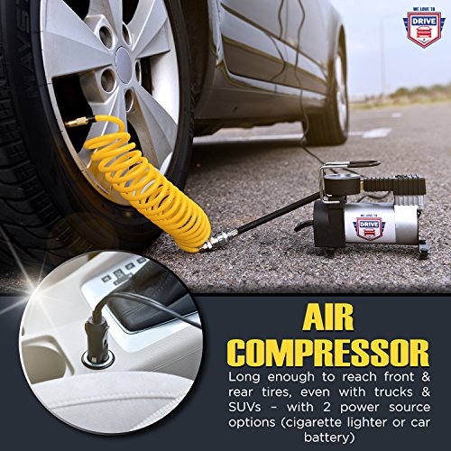 Tire Inflator Portable Air Compressor (Yellow)
