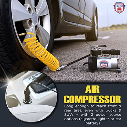 Tire Inflator Portable Air Compressor (Yellow)