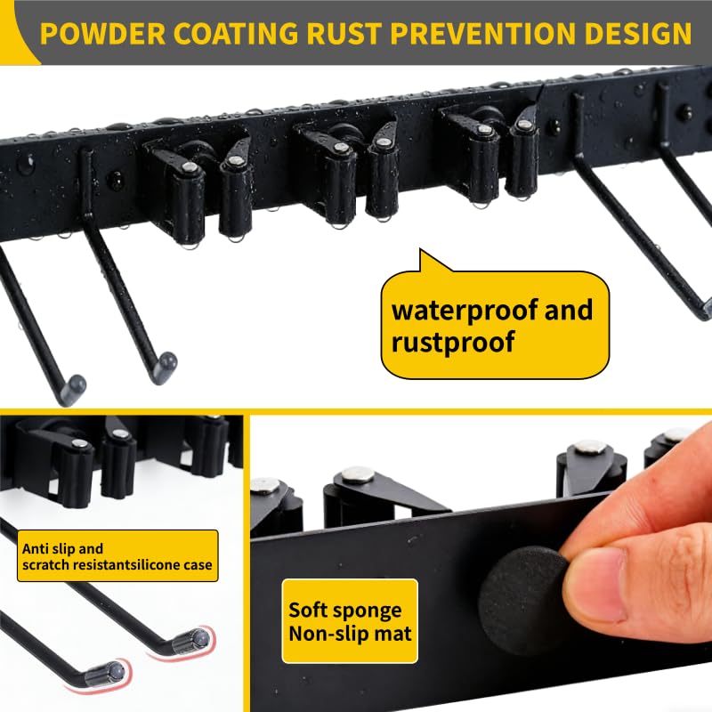 Broom Holder Door Mount (black)