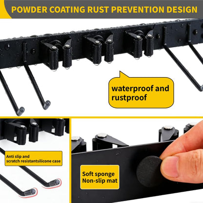 Broom Holder Door Mount (black)