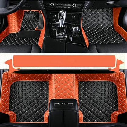 Customization Floor Mats and Cargo Mats are Suitable for 99% of Cars (Black Orange Mats / 3D Floor Mats)