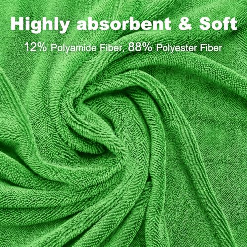 Car Drying Towels (New Car Towels - Green / 35.4" x 23.6" - 1pcs)