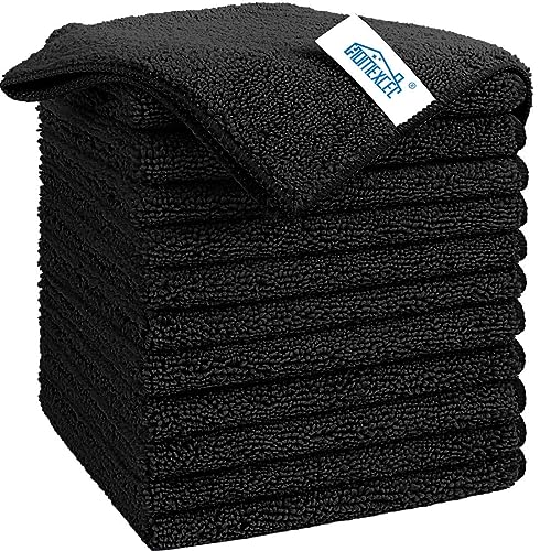 Black Microfiber Cleaning Cloth (Black)