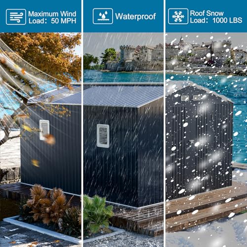 10x10 FT Metal Outdoor Storage Shed (10x10 FT)