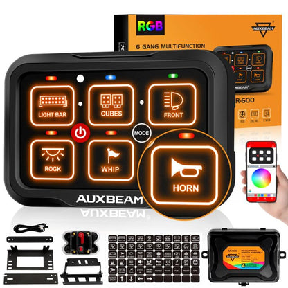 6 Gang Switch Panel Bluetooth AR (6 Gang Bluetooth Switch Panel (One Side Output))
