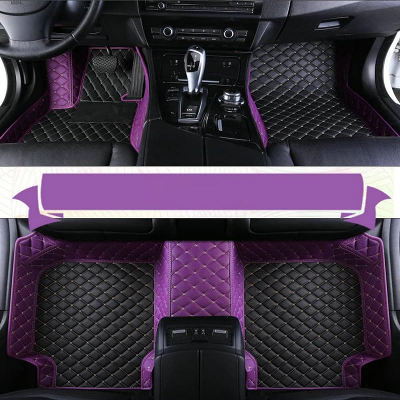 Customization Floor Mats and Cargo Mats are Suitable for 99% of Cars (Black purple mats / 3D Floor Mats)