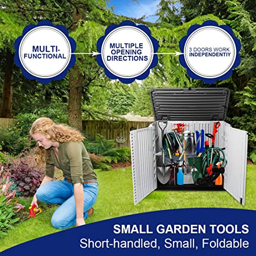 Outdoor Storage Shed (35 Cu.ft Off White Shed-04D)