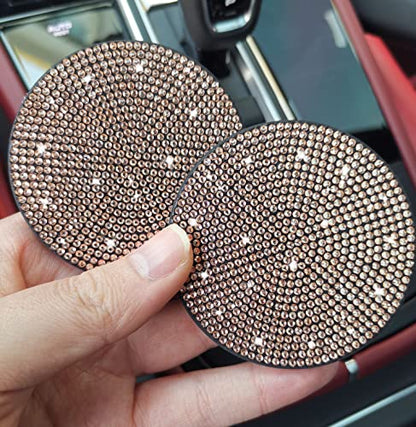 2pcs Bling Car Cup Holder Coaster (Champagne / 2pcs)