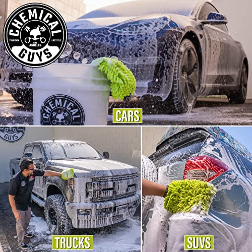 Chenille Microfiber Wash Mitt for Cars (Green / 2 Pack)