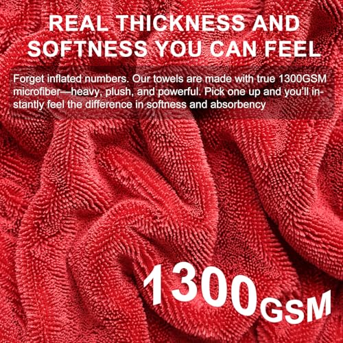 2 Pack XL Car Drying Towel (Gray-red)