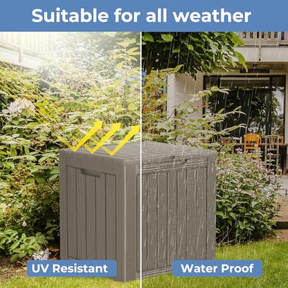 35 Gallon Resin Deck Box (Grey / 35 Gallon)