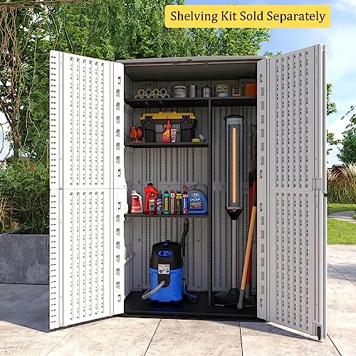 Storage Shed Weather Resistance (off white / Tall Shed-53 cu ft)