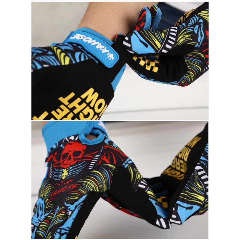 Dirt Bike Motorcycle Gloves for Men Women Finger Touchscreen Motorbike Gloves for BMX ATV MTB Riding (Large / G07)