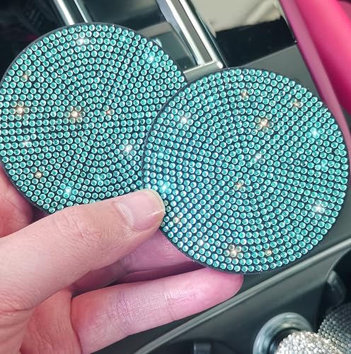 4pcs Bling Car Cup Holder Coaster (Aquamarine / 4pcs)