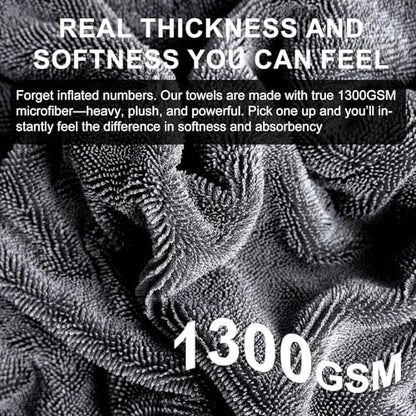 2 Pack XL Car Drying Towel (Gray-gray)