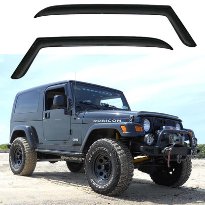 Window Visors UV Protection Rain Guards for 1997 (1997-2006 Wrangler)
