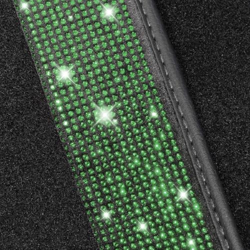 Bling Car Floor Mats Full Set (Green Diamond / Car Floor Mats (4 Pieces))