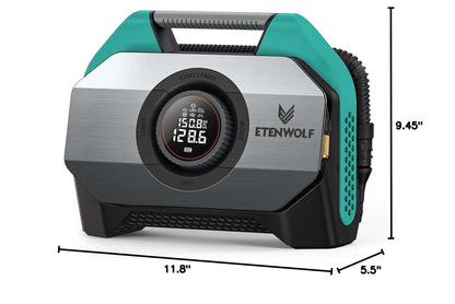VORTEX S6 Tire Inflator Portable Air Compressor (Dark Cyan / 19200 Mah)