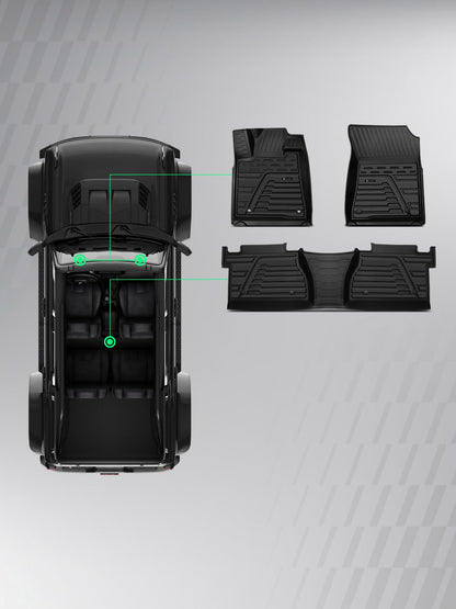 Automotive Floor Mats for Toyota Tundra 2014 (2014-2021 3 PCS)