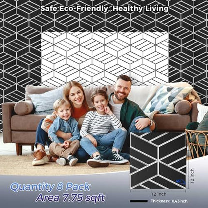 8 Pack 2 Layer Soundproof Wall Panels