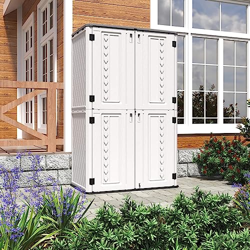 Storage Shed Weather Resistance (off white / Tall Shed-53 cu ft)