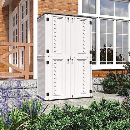 Storage Shed Weather Resistance (off white / Tall Shed-53 cu ft)