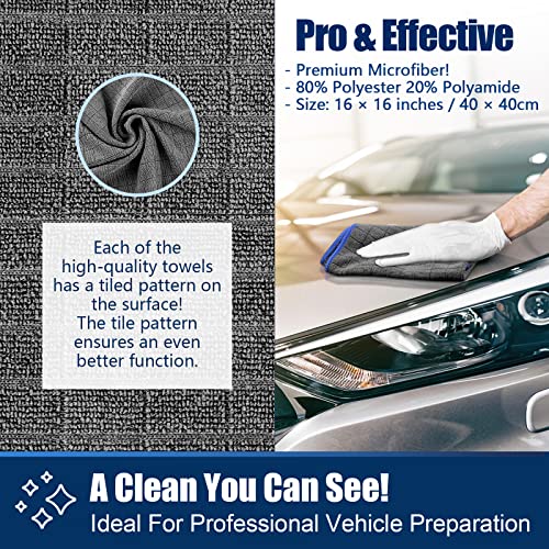 Glass Polishing Streak Free Miracle Cleaning Cloth (Grey-navy Blue)
