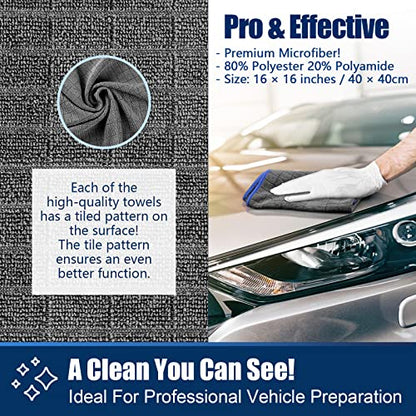 Glass Polishing Streak Free Miracle Cleaning Cloth (Grey-navy Blue)