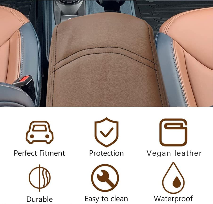 Armrest Cover for Ford Maverick 2022 (6) 22+ |Maverick| Dark Brown, Regular)