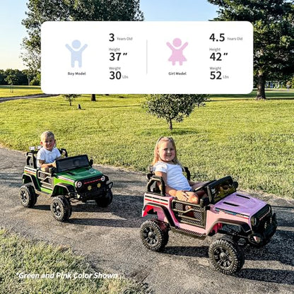 12V Kids Ride on Car Truck (White)