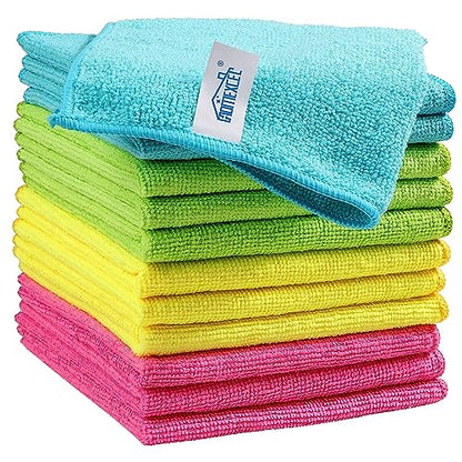12PK Microfiber Cleaning Cloth (Multicolor)