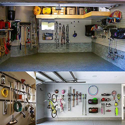 Slatwall Hooks Slatwall Accessories Utility Hooks Garage Storage Tool Organizer Large Heavy Duty Garage Panels Hooks for Ladders Bulk Items (Slatwall Hooks 12pack)