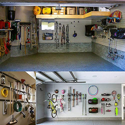 Slatwall Hooks Slatwall Accessories Utility Hooks Garage Storage Tool Organizer Large Heavy Duty Garage Panels Hooks for Ladders Bulk Items (Slatwall Hooks 12pack)