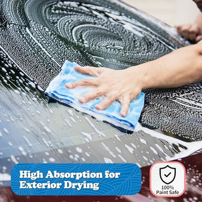 Shop Towels Microfiber Cleaning Cloth Bulk (200PK / Blue)