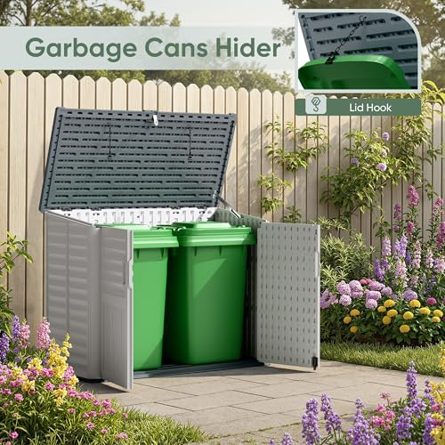 Outdoor Storage Shed (Beige / Storage shed without shelves)
