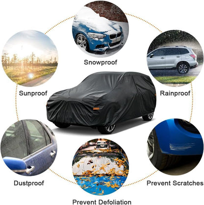 7 Layers Waterproof Car Cover for Toyota Sienna Minivan 1997 (PE-Black / Custom Fit Toyota Sienna)