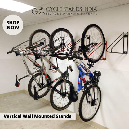 No Lift Vertical Bike Hanger Simple & Secure Space Saving Bike Wall Mount for Garage & Commercial Use Bicycle Holder for Mountain and Road Bikes (Black / 1 Bike)